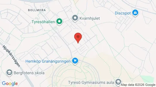 Lägenheter att hyra i Tyresö - kort over placeringen