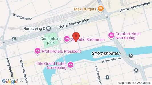 Lägenheter att hyra i Norrköping - kort over placeringen
