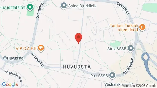 Lägenheter att hyra i Solna - kort over placeringen