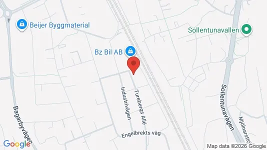 Lägenheter att hyra i Sollentuna - kort over placeringen
