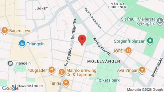 Lägenheter att hyra i Malmö Centrum - kort over placeringen