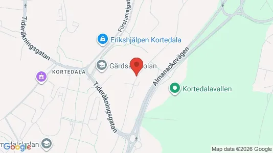 Lägenheter att hyra i Göteborg Östra - kort over placeringen