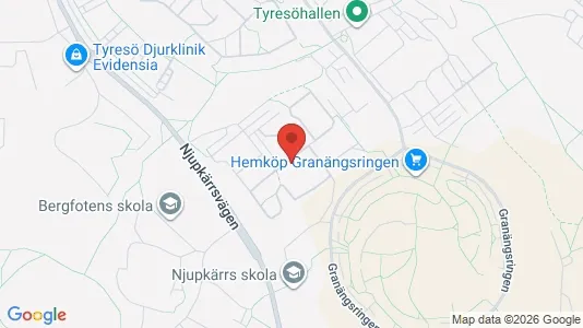 Lägenheter att hyra i Tyresö - kort over placeringen