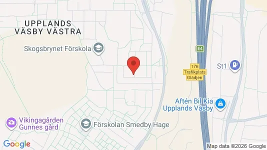 Lägenheter att hyra i Upplands Väsby - kort over placeringen