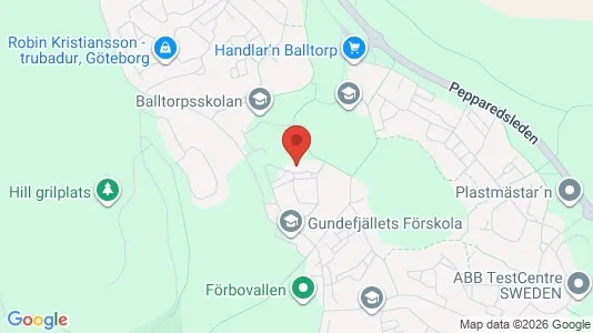 Lägenheter att hyra i Mölndal - kort over placeringen