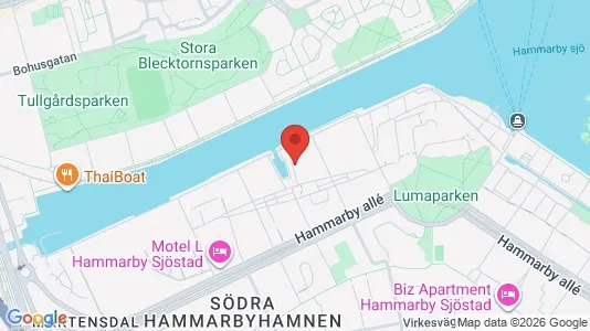 Lägenheter att hyra i Hammarbyhamnen - kort over placeringen