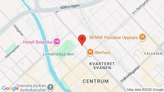 Lägenheter att hyra i Uppsala - kort over placeringen