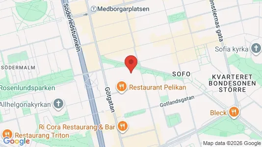 Lägenheter att hyra i Södermalm - kort over placeringen