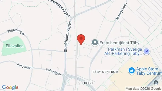 Lägenheter att hyra i Täby - kort over placeringen