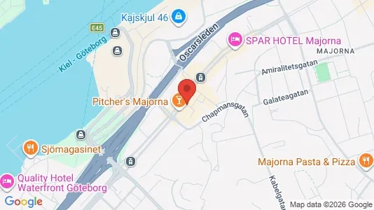 Lägenheter att hyra i Majorna-Linné - kort over placeringen