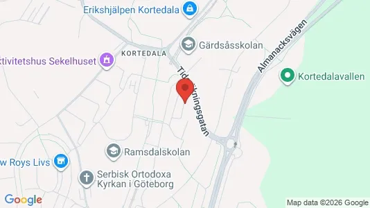 Lägenheter att hyra i Göteborg Östra - kort over placeringen