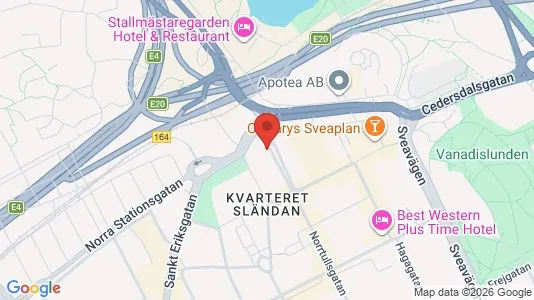 Lägenheter att hyra i Vasastan - kort over placeringen
