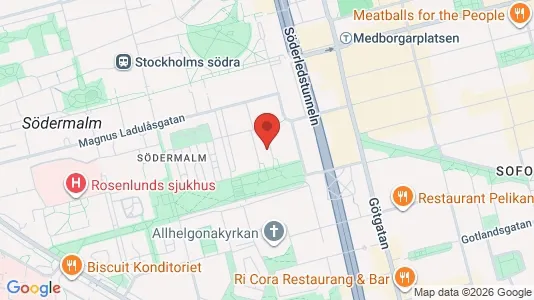 Lägenheter att hyra i Södermalm - kort over placeringen