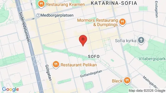 Lägenheter att hyra i Södermalm - kort over placeringen