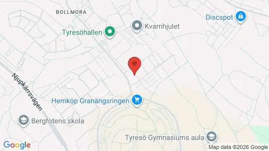 Lägenheter att hyra i Tyresö - kort over placeringen