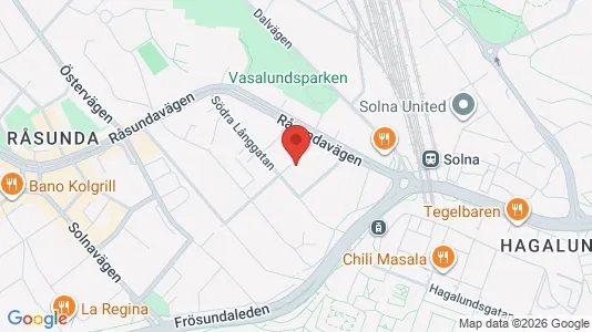 Lägenheter att hyra i Solna - kort over placeringen