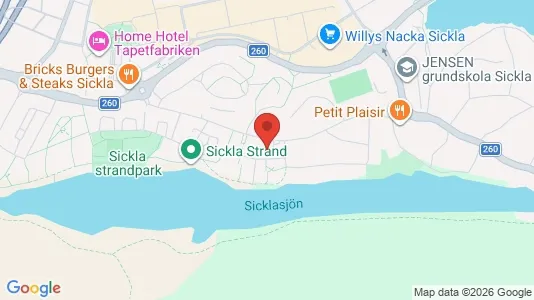 Lägenheter att hyra i Nacka - kort over placeringen