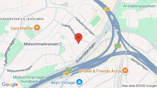 Lägenheter att hyra i Söderort - kort over placeringen