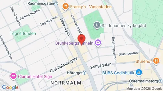 Lägenheter att hyra i Stockholm Innerstad - kort over placeringen