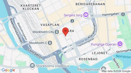 Lägenheter att hyra i Stockholm Innerstad - kort over placeringen