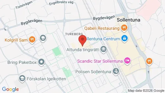 Lägenheter att hyra i Sollentuna - kort over placeringen