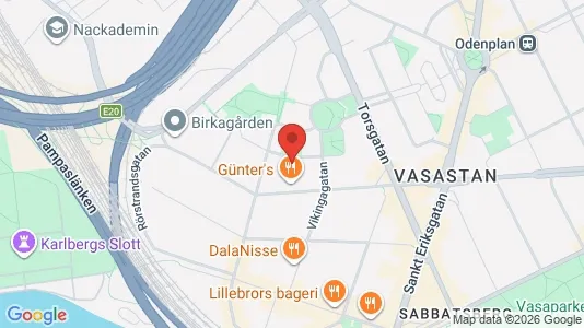 Lägenheter att hyra i Vasastan - kort over placeringen