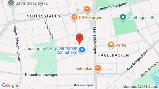 Lägenheter att hyra i Malmö Centrum - kort over placeringen