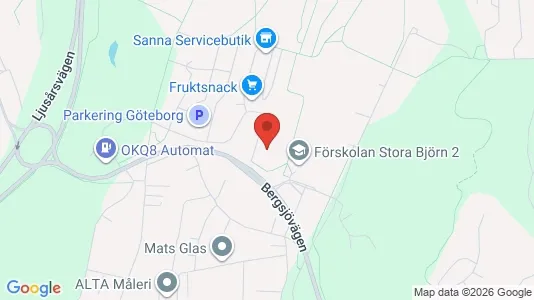 Lägenheter att hyra i Göteborg Östra - kort over placeringen