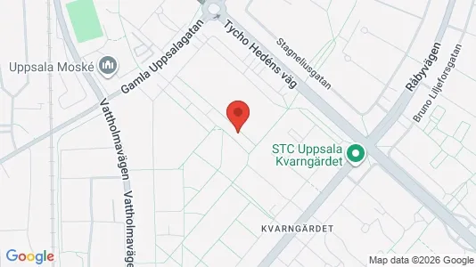 Lägenheter att hyra i Uppsala - kort over placeringen