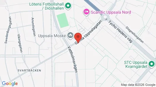Lägenheter att hyra i Uppsala - kort over placeringen