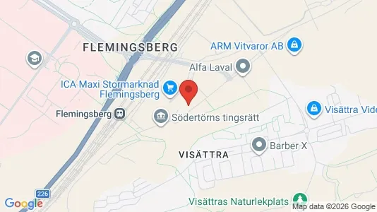 Lägenheter att hyra i Huddinge - kort over placeringen