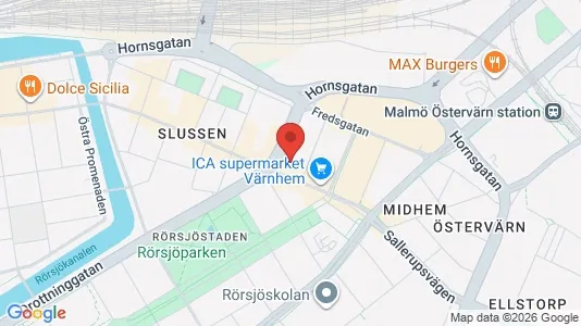 Lägenheter att hyra i Malmö Centrum - kort over placeringen