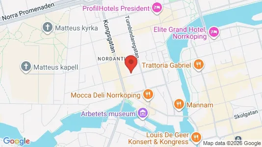 Lägenheter att hyra i Norrköping - kort over placeringen