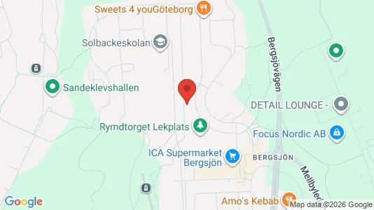 Lägenheter att hyra i Göteborg Östra - kort over placeringen