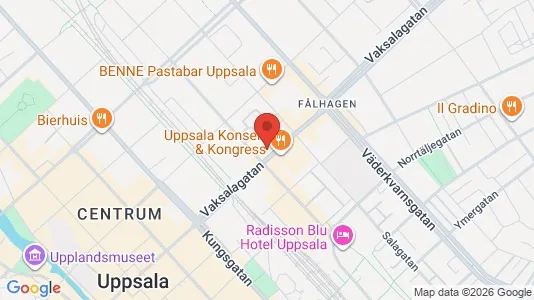 Lägenheter att hyra i Uppsala - kort over placeringen