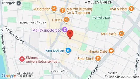 Lägenheter att hyra i Malmö Centrum - kort over placeringen