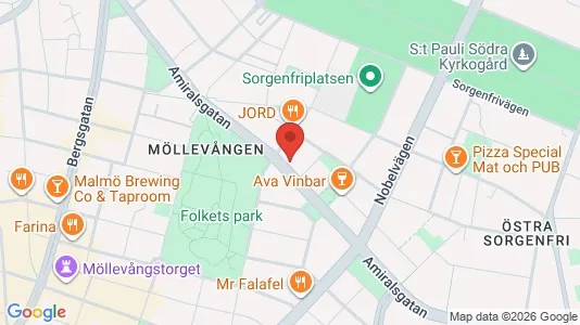 Lägenheter att hyra i Malmö Centrum - kort over placeringen