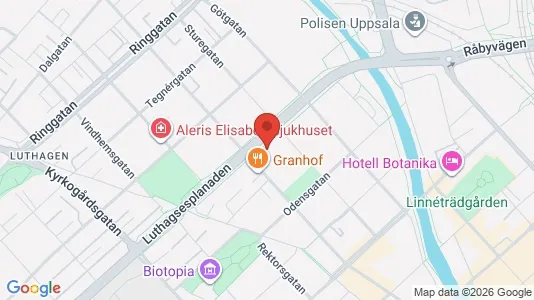 Lägenheter att hyra i Uppsala - kort over placeringen