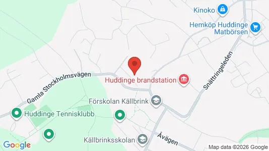 Lägenheter att hyra i Huddinge - kort over placeringen