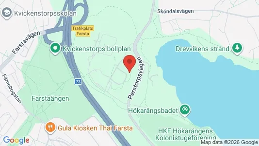 Lägenheter att hyra i Huddinge - kort over placeringen