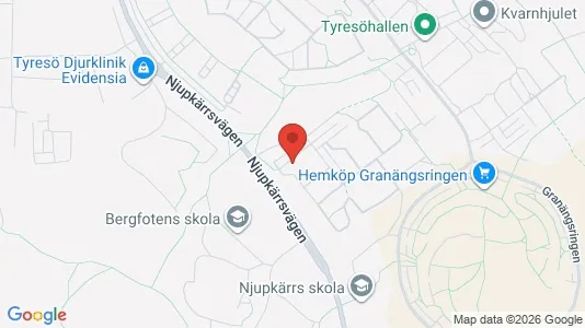 Lägenheter att hyra i Tyresö - kort over placeringen