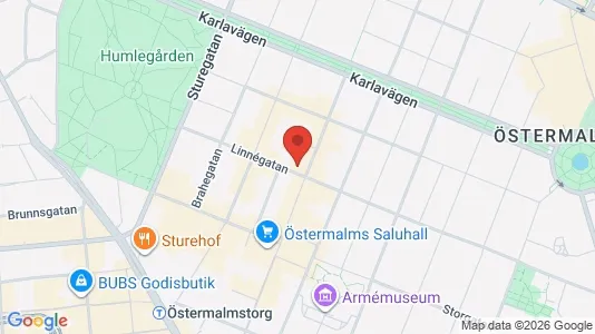 Lägenheter att hyra i Östermalm - kort over placeringen