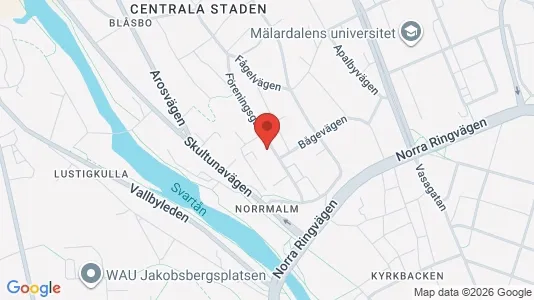 Lägenheter att hyra i Västerås - kort over placeringen