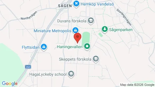 Lägenheter att hyra i Haninge - kort over placeringen