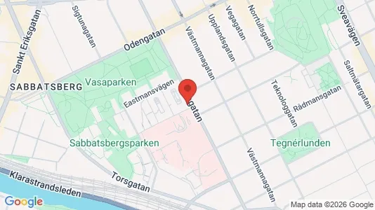 Lägenheter att hyra i Vasastan - kort over placeringen