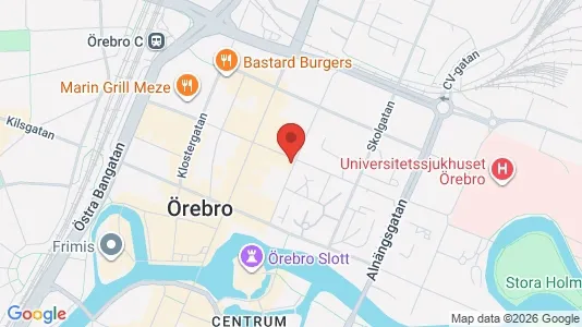 Lägenheter att hyra i Örebro - kort over placeringen