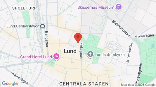 Lägenheter att hyra i Lund - kort over placeringen