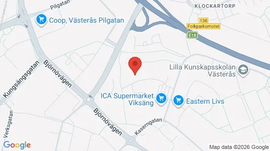 Lägenheter att hyra i Västerås - kort over placeringen