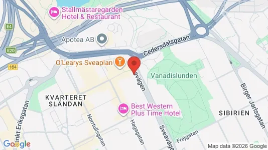 Lägenheter att hyra i Vasastan - kort over placeringen