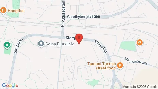 Lägenheter att hyra i Solna - kort over placeringen
